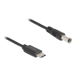 DeLOCK 85397 electriciteitssnoer Zwart 1 m USB C 5.5 x 2.1 mm