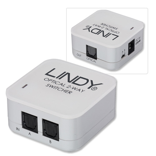 Lindy 2 Way TosLink White