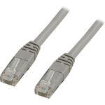 Deltaco Cat6, 3m networking cable Grey U/UTP (UTP)