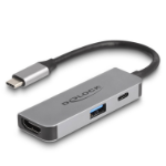 DeLOCK 61063 interface hub USB 3.2 Gen 1 (3.1 Gen 1) Type-C 10000 Mbit/s Grijs