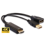 Microconnect HDMDPP1 video cable adapter 0.15 m HDMI Type A (Standard) DisplayPort Black