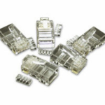 C2G RJ45 Cat5E Modular Plug for Round Solid/Stranded Cable 50pk RJ-45 Transparent