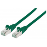 Intellinet Network Patch Cable, Cat5e, 10m, Green, CCA, SF/UTP, PVC, RJ45, Gold Plated Contacts, Snagless, Booted, Lifetime Warranty, Polybag