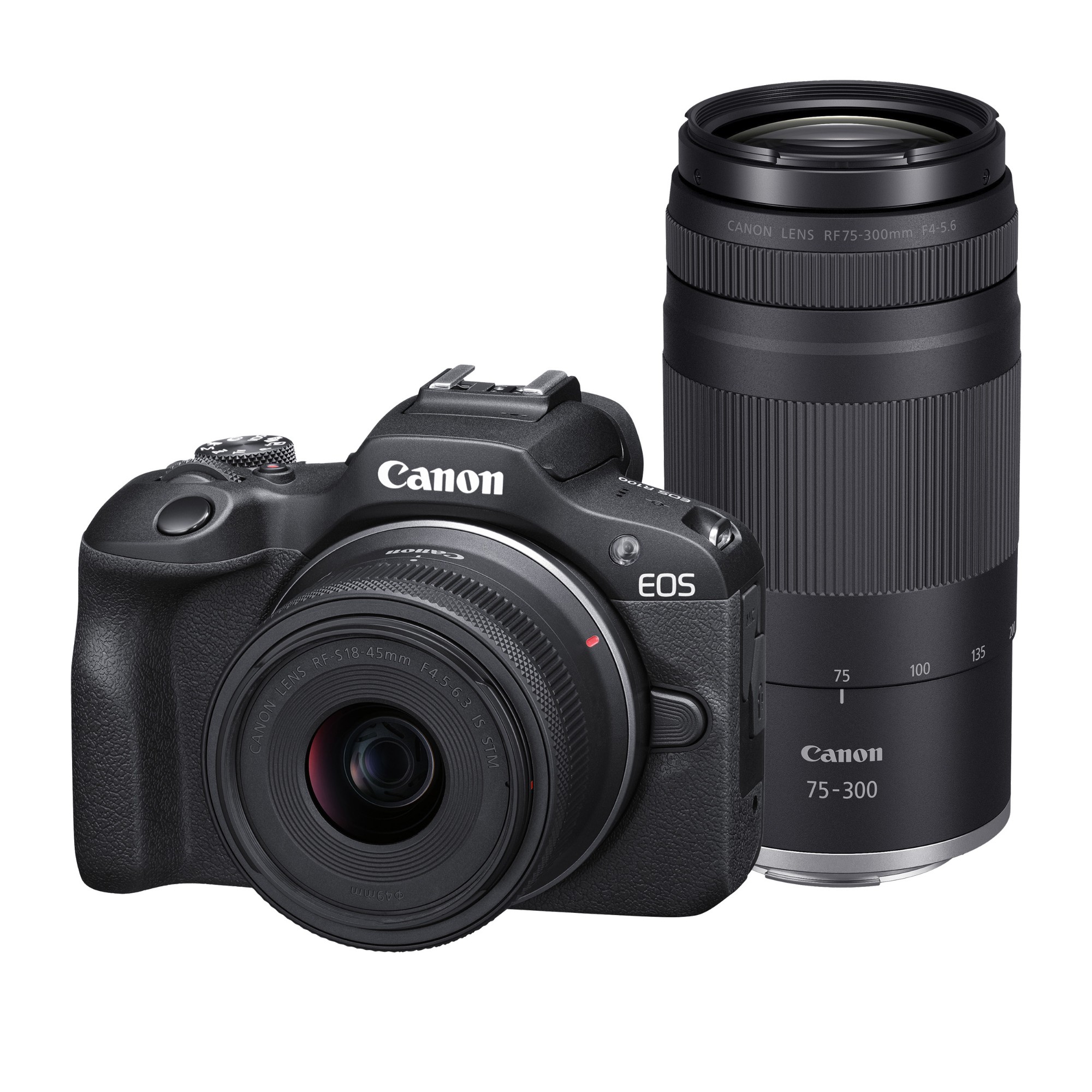 Canon EOS R100 APS-C Mirrorless Camera inc RF-S 18-45mm + RF 75-300mm