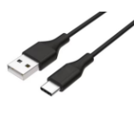 8WARE 1m USB-C Type-C Data Sync Charger Cable Black Strong Braided Heavy Duty Charging for Samsung Galaxy Note 8 S8 Plus LG Google Macbook