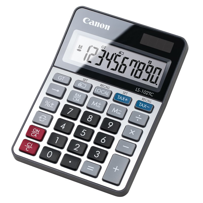 Image of Canon LS-102 TC calculator Desktop Basic Black, Metallic