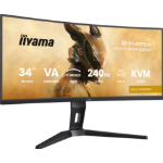 iiyama G-MASTER Get ahead with the curved GCB3486WQSCP-B1 Gold Phoenix featuring 240Hz refresh rate, 0.4ms response time and KVM Switch