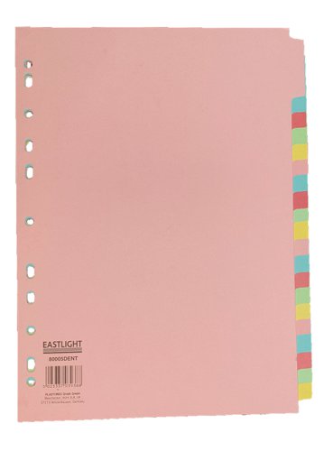 A4 Manilla Divider 20-Part Pink with Assorted Tabs WX01517