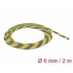 DeLOCK Braided Sleeve stretchable 2 m x 6 mm black-yellow