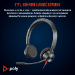Poly Zestaw słuchawkowy stereo Blackwire 3325 USB-C z certyfikatem Microsoft Teams + wtyczka 3,5 mm + przejściówka USB-C/A