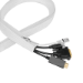 LogiLink Cable sleeve with zipper, Polyester, OD: 50 mm, white, 5 m