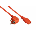 Kabelmeister SK0130-O100 power cable Orange 10 m Power plug type E+F C13 coupler