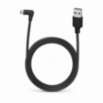JLC USB-C to USB-A Right-Angled Cable – 15cm – Black