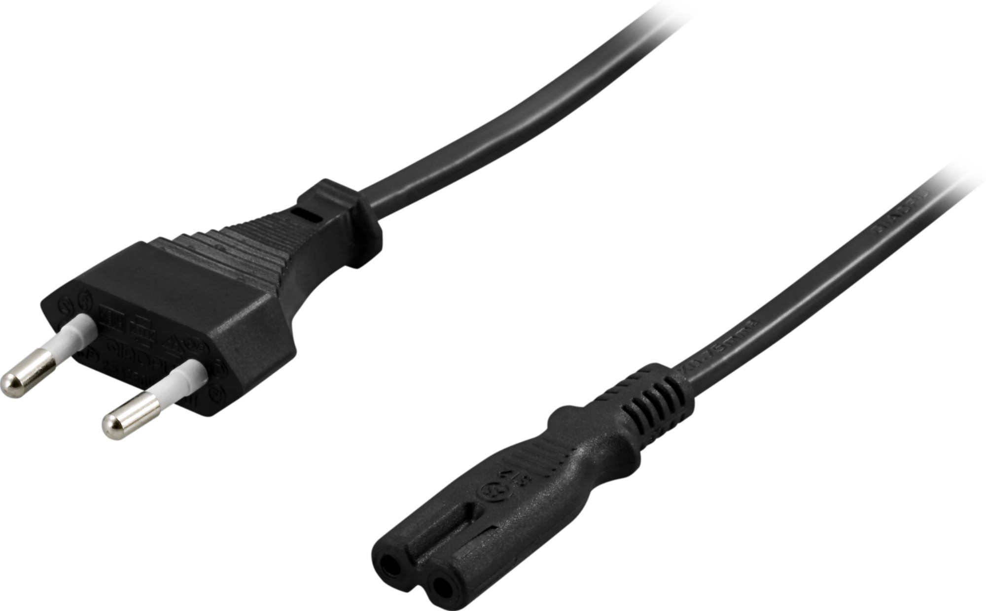 EU Product - Ungrounded Appliance Cable max 250V/2.5A 0.5m - Black thumbnail