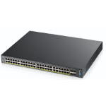 Zyxel XGS2210-52HP Géré L2 Gigabit Ethernet (10/100/1000) Connexion Ethernet, supportant l'alimentation via ce port (PoE) 1U Noir