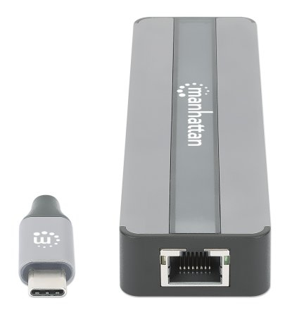 Photos - Other for Laptops MANHATTAN USB-C Dock/Hub with Card Reader, Ports (x5): Ethernet, HDMI, 153 