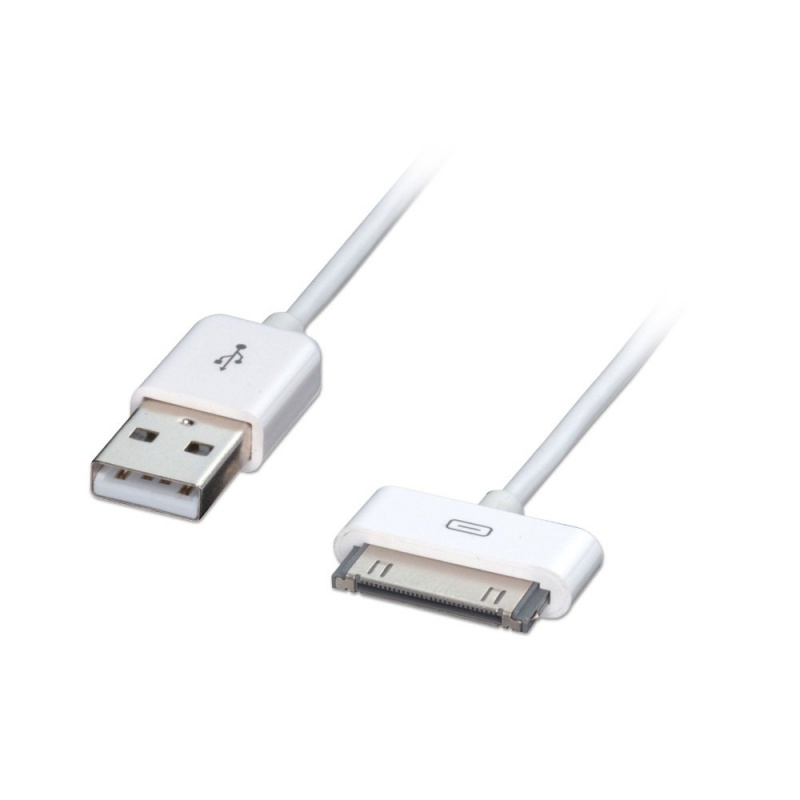 Lindy 31351 mobile phone cable White 1 m USB A Apple 30-pin