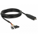 DeLOCK 63946 serial cable Black 2 m USB 2.0 Type-C 6 x Pin pin header separate