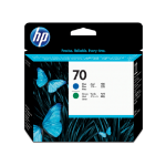 HP 70 blauwe en groene DesignJet printkop