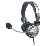 Manhattan 175517 hoofdtelefoon/headset Bedraad Hoofdband Oproepen/muziek Grijs