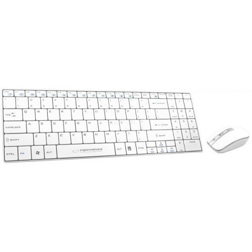 Esperanza EK122W keyboard Mouse included RF Wireless QWERTY White