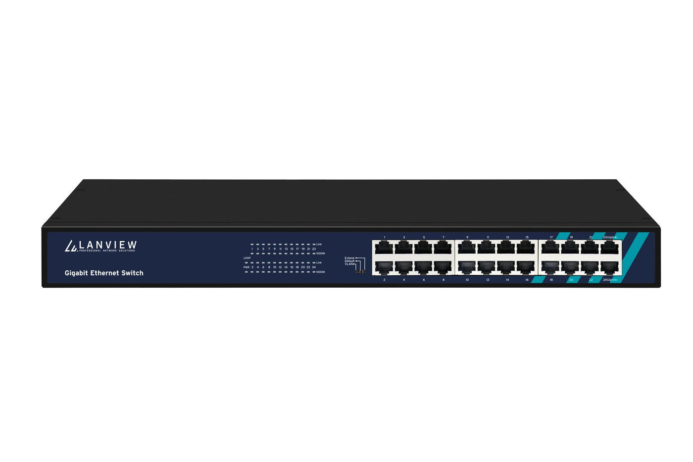 Lanview Lvn-1Umount-24Port-1G Network Switch Unmanaged Gigabit Etherne