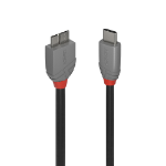 Lindy 1m USB 3.2 Type C to Micro-B Cable, Anthra Line