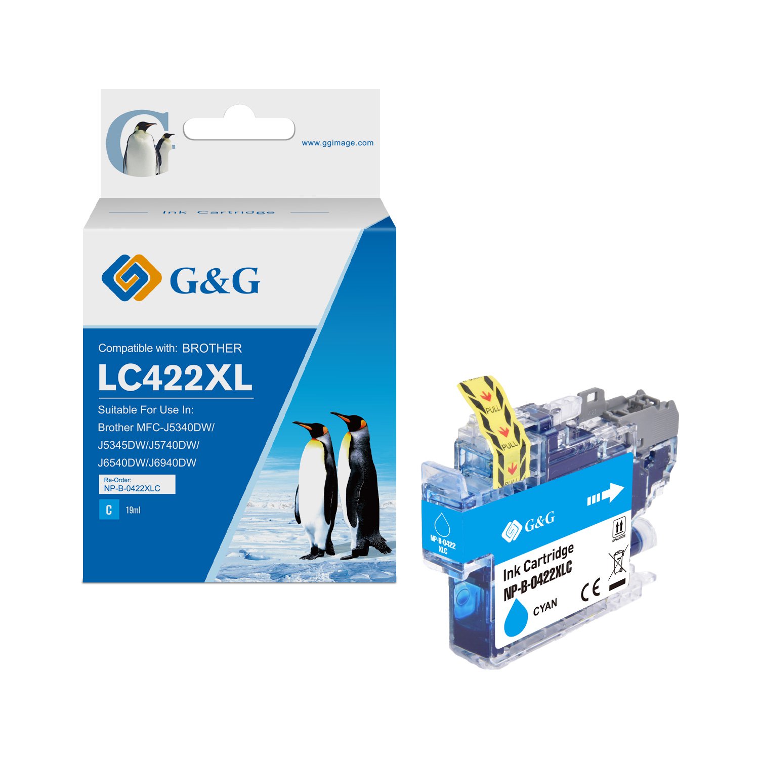 Image of CTS Wholesale Compatible Brother LC422XLC High Capacity Cyan Ink Cartr
