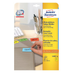 Avery L6035-20 self-adhesive label Rounded rectangle Removable Yellow 480 pc(s)