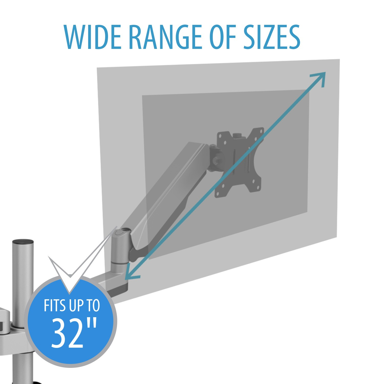 V7 Touch Adjust Monitor Mount