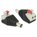 DeLOCK 65523 tussenstuk voor kabels DC 5.5 x 2.1 mm Zwart, Zilver