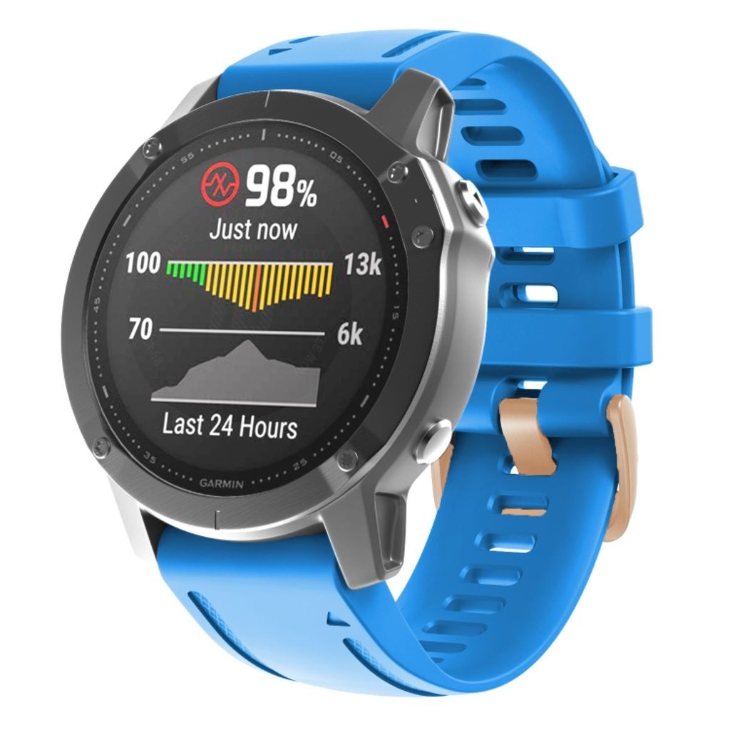 EU Product - Fenix 7S / 6S Pro / 5S Plus Silicone Watch Band - Blue thumbnail
