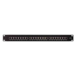 LogiLink NP0061 CAT6 PATCH PANEL SHIELDED 24-Port 19″MOUNTING BLACK LOGILINK