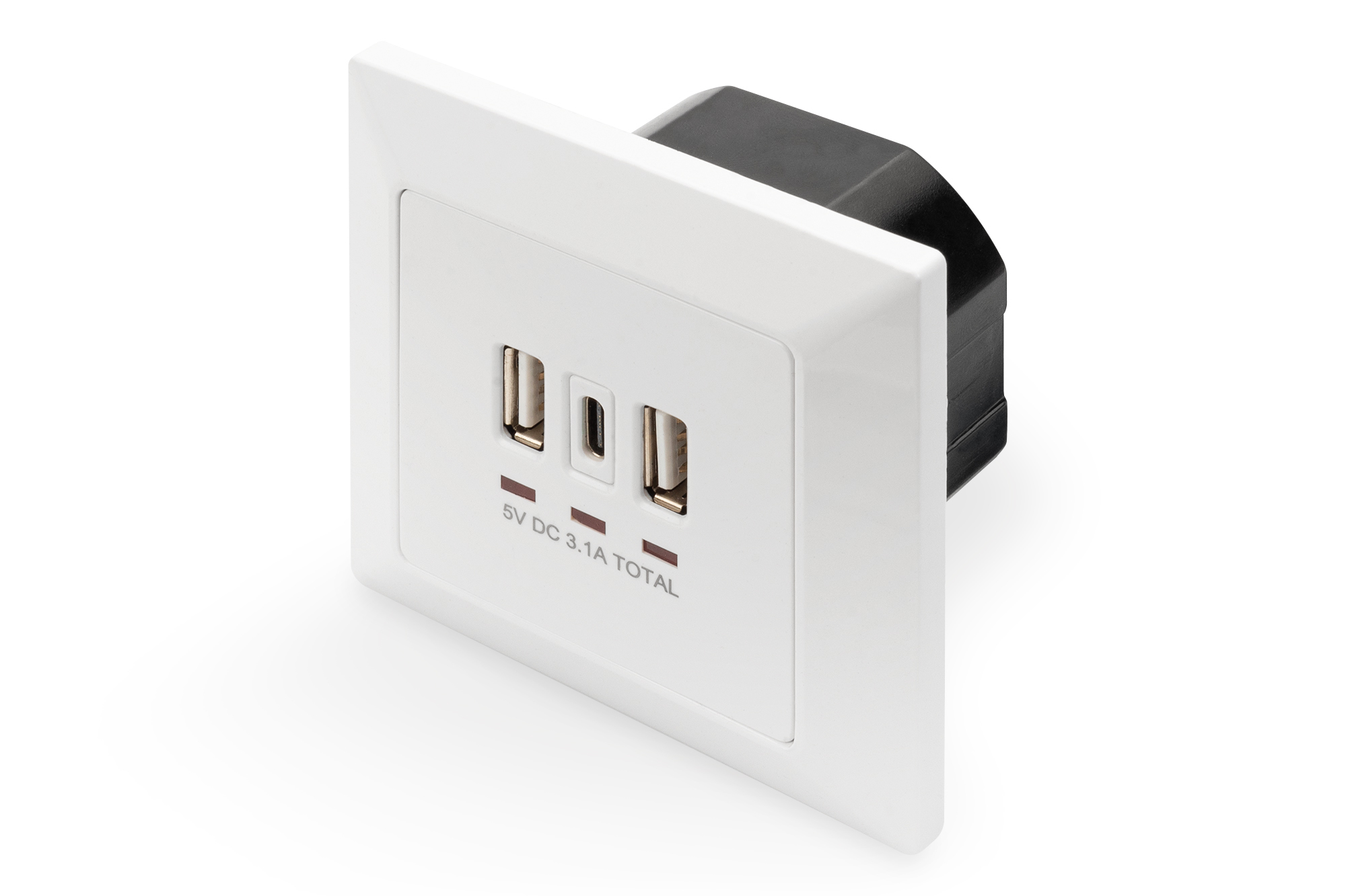 Digitus Socket with USB A & USB-CTM Ports. flush mounted