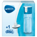 Brita Fill&Go Bottle Filtr Blue Waterfiltratiefles 0,6 l Blauw, Transparant