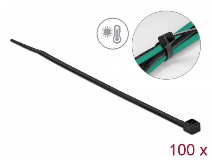 DeLOCK 19235 cable tie Parallel entry cable tie Polyamide Black...