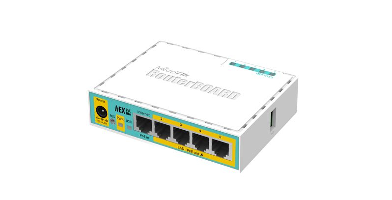 Image of Mikrotik hEX PoE lite wired router Fast Ethernet White