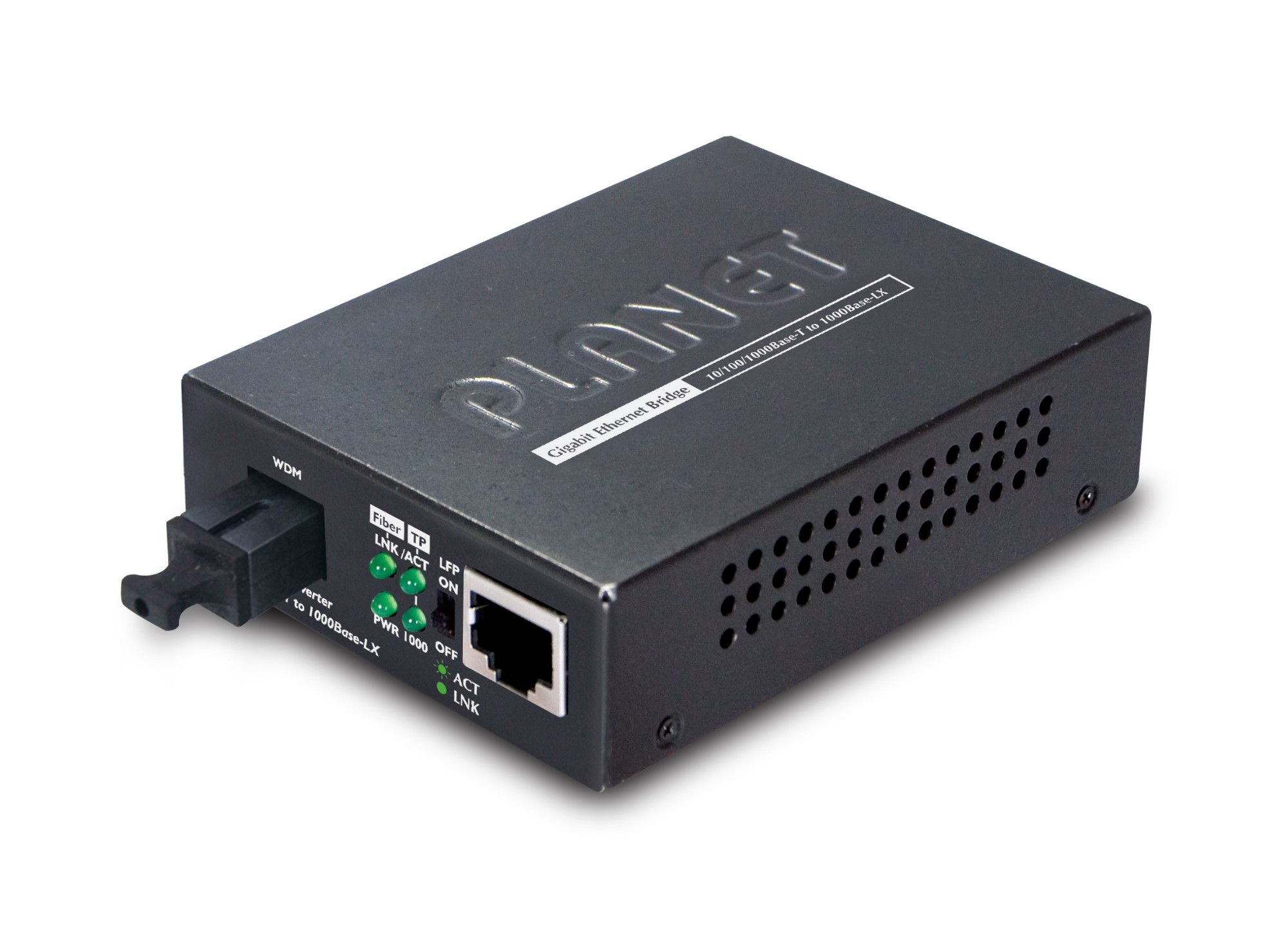 PLANET GT-806A15 network media converter 2000 Mbit/s 1310 nm Black