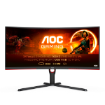 AOC G3 CU34G3S LED display 86.4 cm (34") 3440 x 1440 pixels Wide Quad HD Black, Red