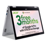Acer Chromebook Spin 312 (CP312‑1H) – Intel N100, 12.2" WUXGA Touch, 4GB LPDDR5, 64GB eMMC, Silver