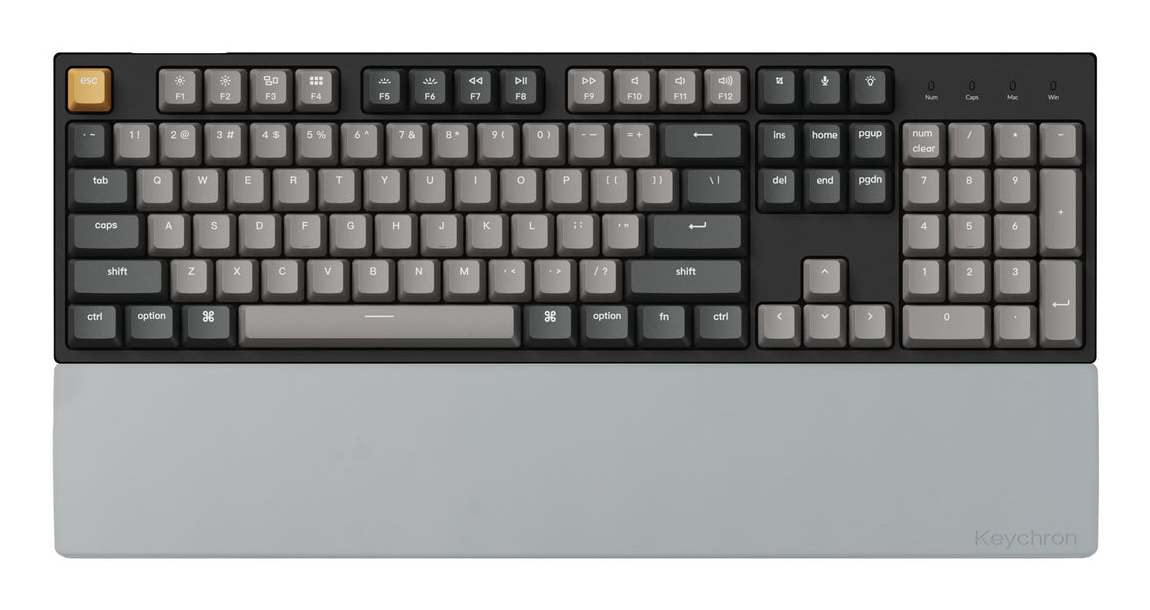 Keychron PR68 wrist rest Silicone Grey