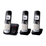 Panasonic KX-TG6823 DECT telephone Caller ID Black, Silver