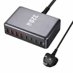 FDL 8 PORT 4X USB A QC3 & 4X USB-C PD CHARGER - 320W