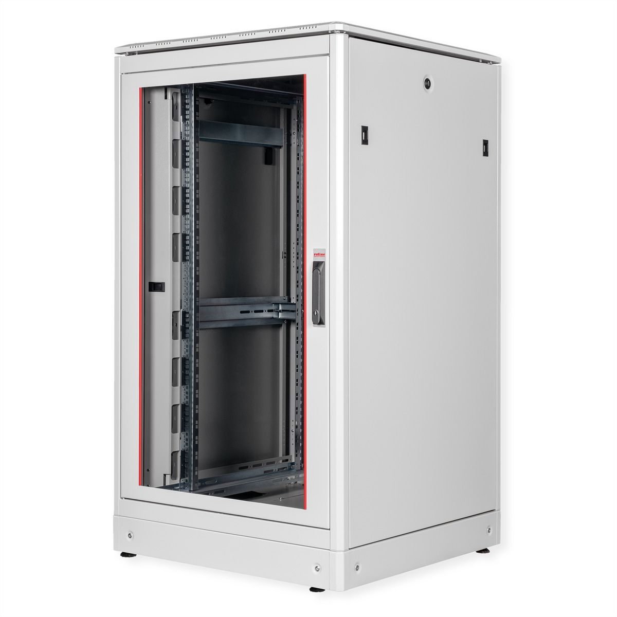 ROLINE 19-inch network cabinet Pro 26 U. 800x800 WxD glass door grey