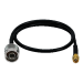 LogiLink 0.5m RP-SMA/N signal cable Black