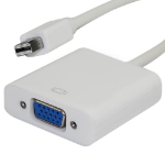 Videk Mini DisplayPort Plug to VGA Socket Adaptor - White