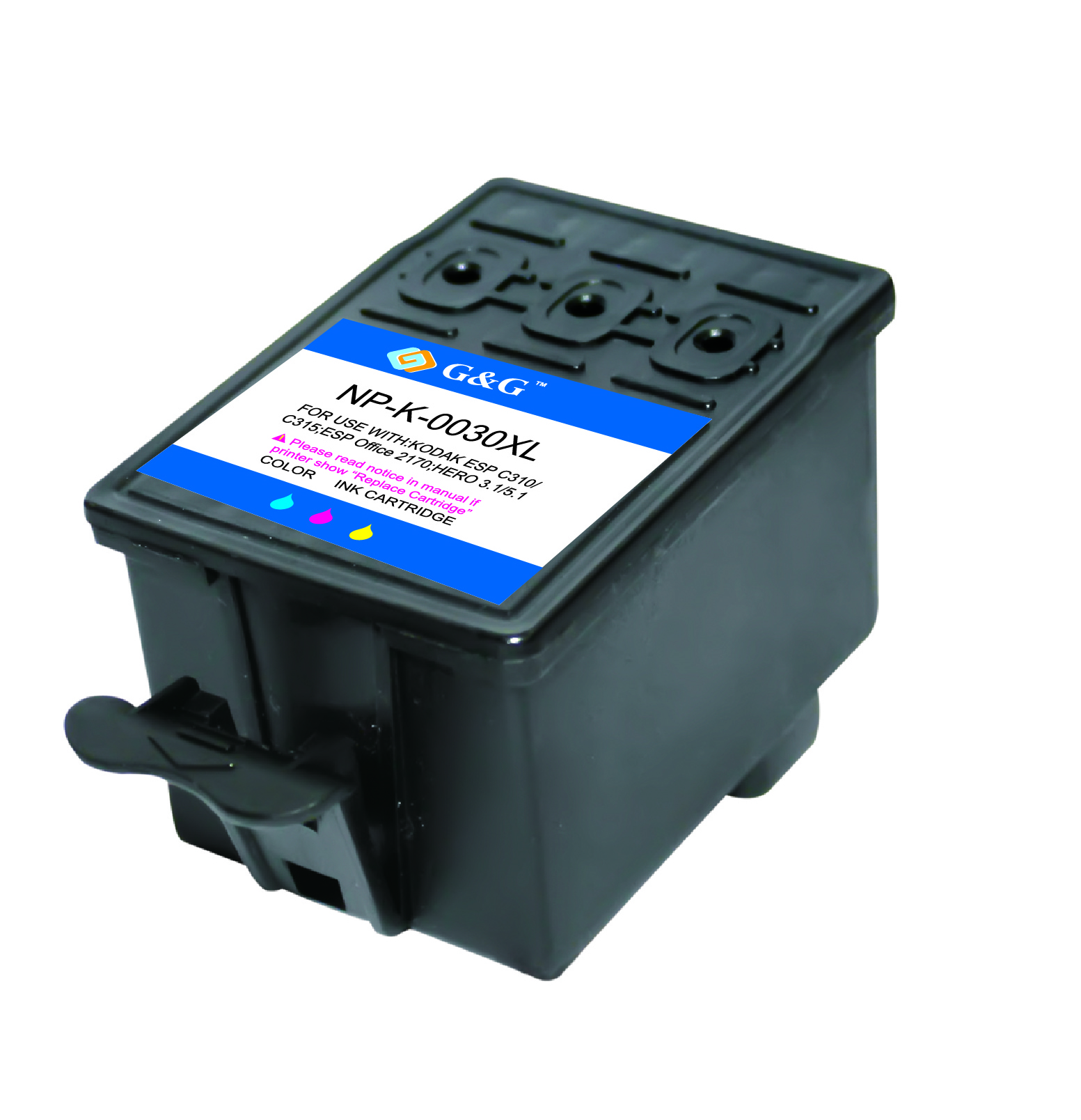 G+G Replacement for Comp Kodak No 30. Colour Ink Ctg 3952371 also for 8898033 [30XL C]