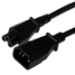 Maplin Power Lead IEC C5 Clover Leaf Plug Female to IEC C14 Male - Black, 1m