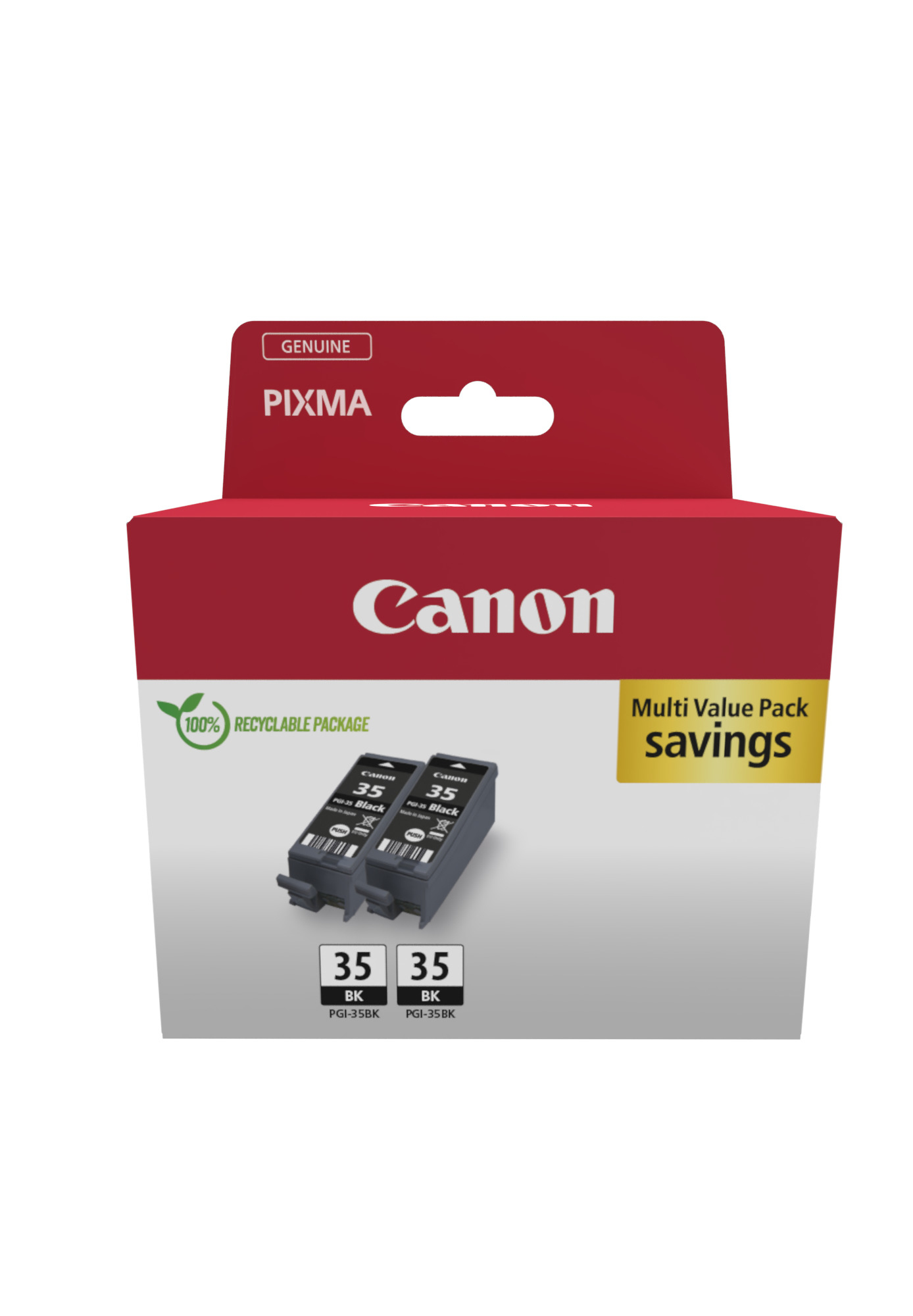 Image of Canon 1509B029/PGI-35BK Ink cartridge black twin pack, 2x191 pages...