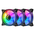 LC-Power LC-CF-120-ARGB-KIT-R-B koelsysteem voor computers Computer behuizing Ventilator 12 cm Zwart 1 stuk(s)